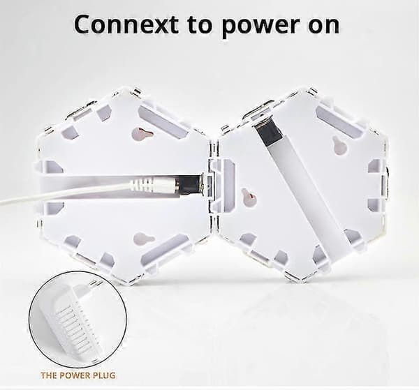 5-pack Quantum Lights Modulär LED-belysning Beröringskänslig Hexagonal Nattlampa Hexagonal Vägglampa