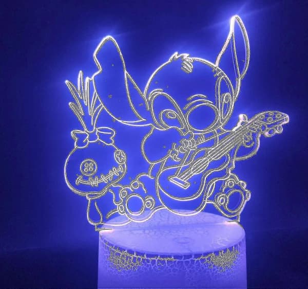 Stitch Lilo 3D Anime LED Skrivbordslampa Redmiter@