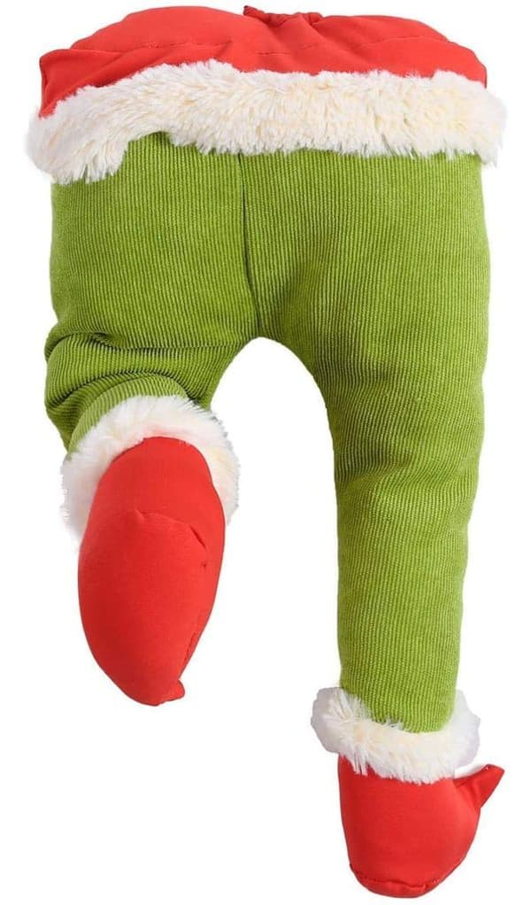 40 cm Grinch-ben, Jute Bøyelig Juletrepynt