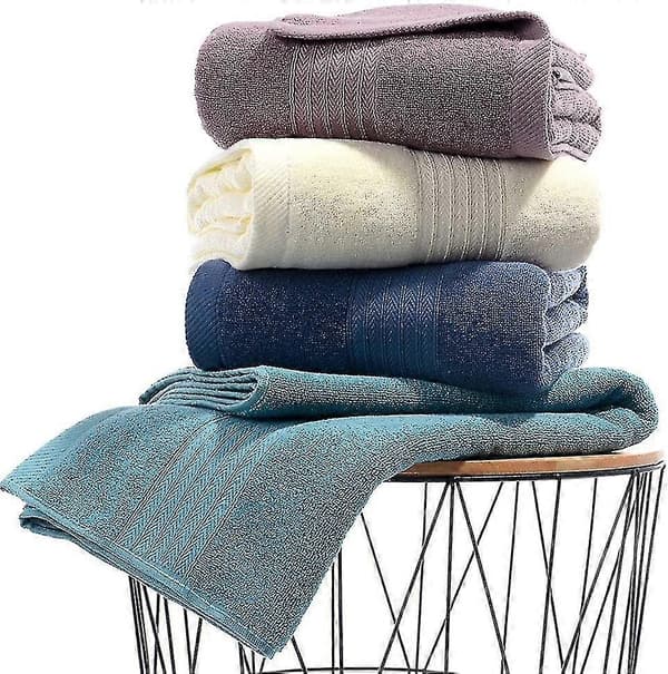 Superabsorberende bløde håndklæder i bomuld (pakke med 4, 34 x 73 cm)