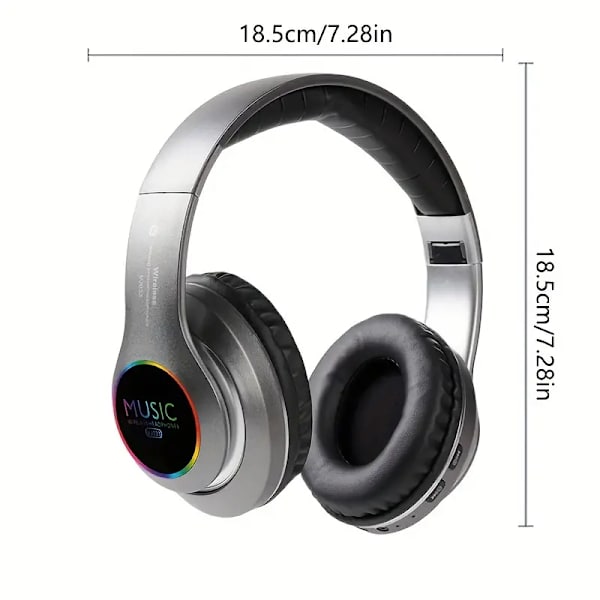 Letvægts foldbart trådløst Bluetooth-headset, dyb bas