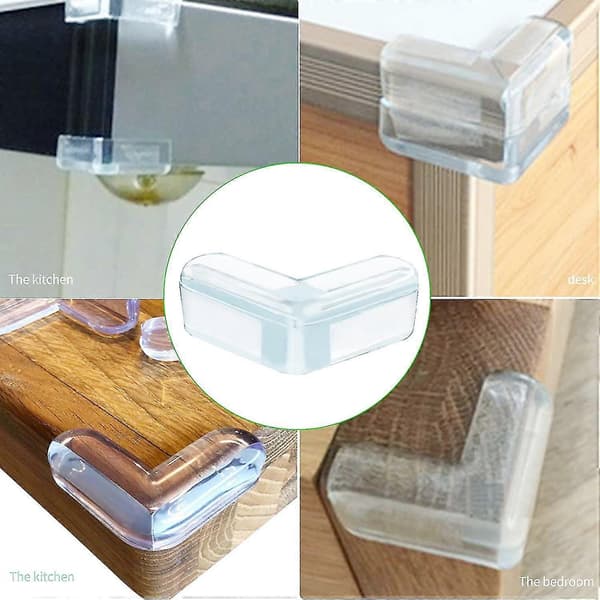 Hörnvakter för barnsäkerhet, 12-pack, transparenta