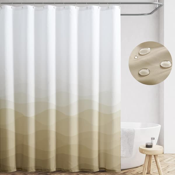 Grå Eucalyptus Duschdraperi, Akvarell Växtblad med Blommig Badrum Duschdraperi Set med Krokar