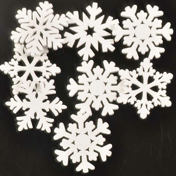 10 Trä Julgransprydnader Kulor Snöflinga Heminredning