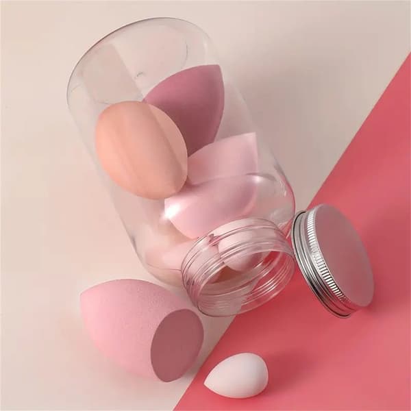 7 stk. Makeup Sponge Beauty Set med 1 opbevaringsboks