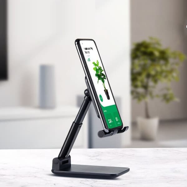 Justerbar og foldbar smartphoneholder til skrivebord, multi-vinkel foldbar