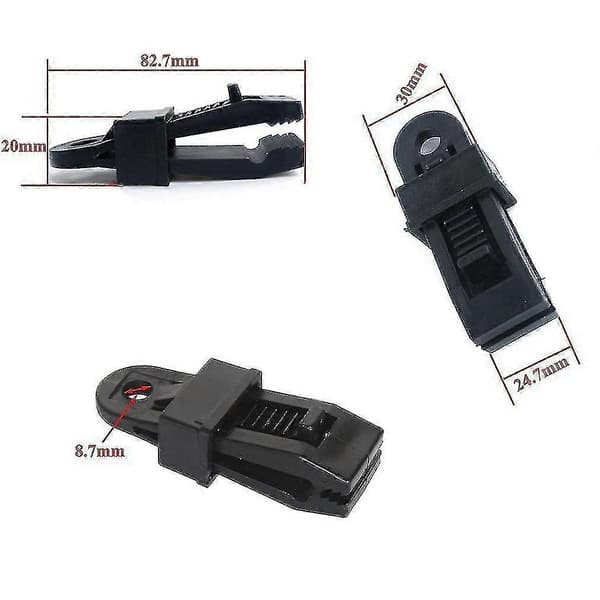 12-pack Clip-On Presenningsklämmor Markisklämmor Set Fällklämmor Käkar Tält