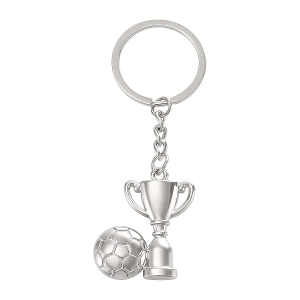 Silver fotbollssko och trofé nyckelring - fotbolls-VM tillbehör - berlocksmycken, nyckelring för män och kvinnor, silver, en one size