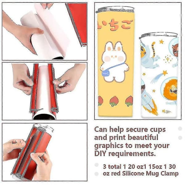 15oz Värmepress Silikonmuggshållare för DIY-muggtryck