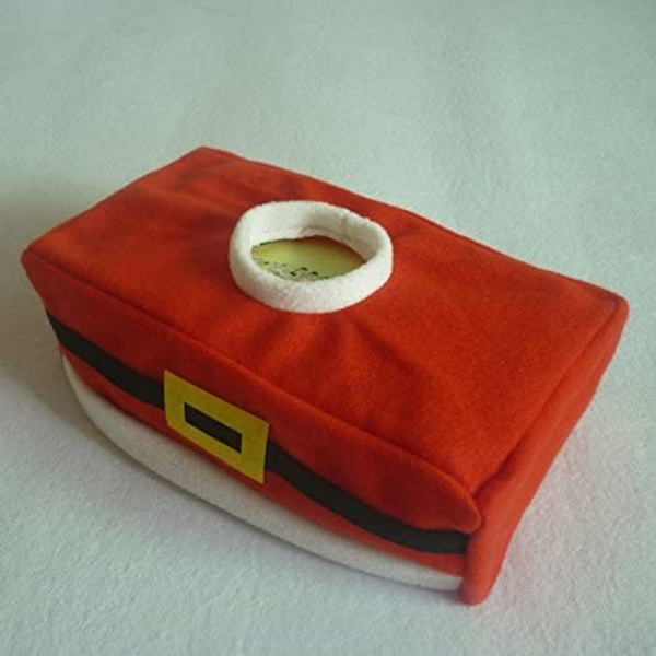 Rektangulær julevevsboks flanellboks 25,5 x 14 x 9,5 cm