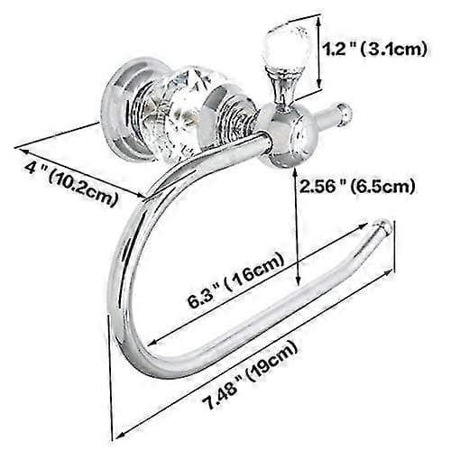 Crystal Collection Messing Toalettpapirholder, Polert Krom