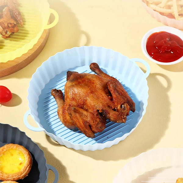 Heta fritös korg silikon 20cm Heta fritös tillbehör ersättning papper insats, inget behov av att rengöra fritös korg