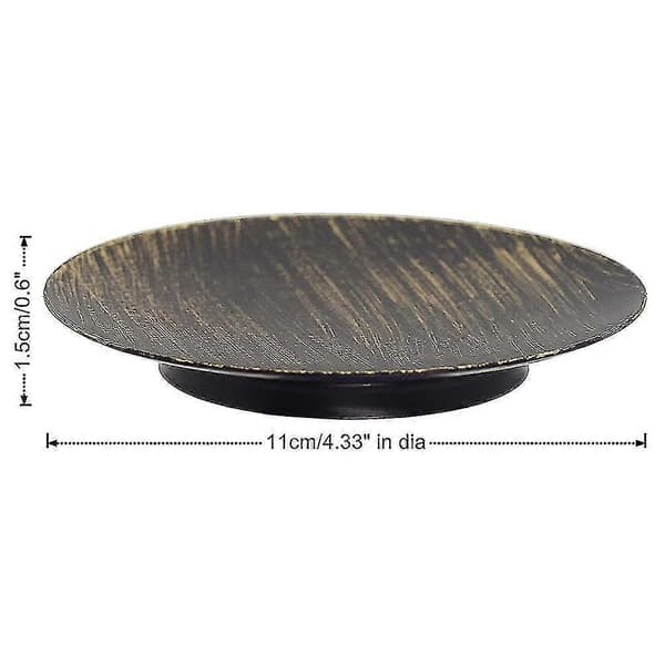 Svart och guld ljusstake bricka 2-delars set