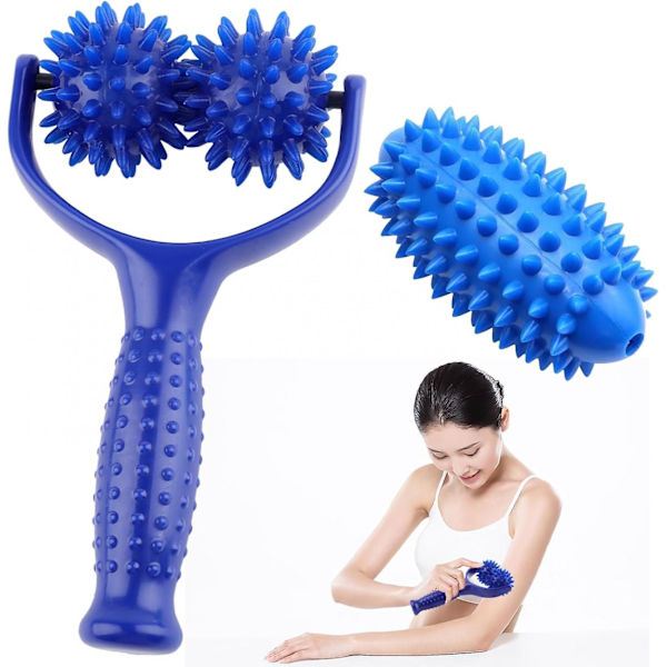 Massasjerulle, massasjerulle med knuter, massasjerulle med 3 massasjekuler, massasjerulle