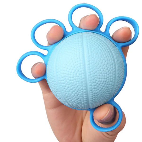 Handtränare Fingertränare Boll, Handövningsboll, Handtränare, Handterapiövningsboll Fingerstyrka Stressavlastning (Blå)