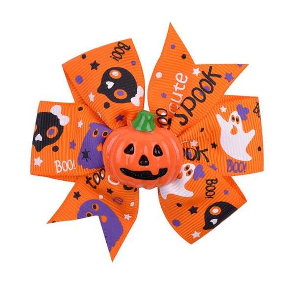 Halloween Jack-O-Lantern rusetti hiusklipsit, 5 kpl
