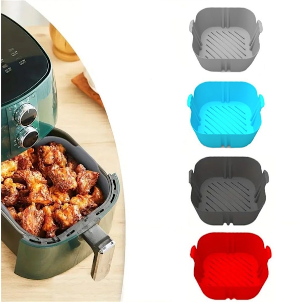 Firkantet Airfryer bageform, genanvendelig