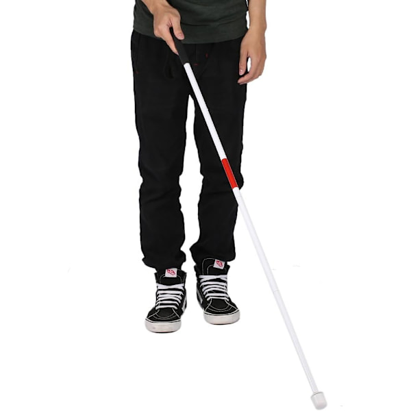 Foldbar stok til blinde, 127 cm, 4 sektioner, aluminiumslegering