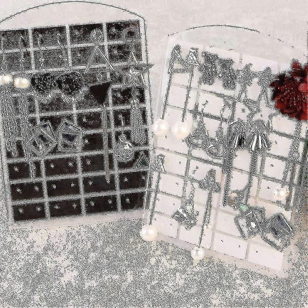 72 Hål Plast Smyckesställ Örhänge Hylla Display Skåp A