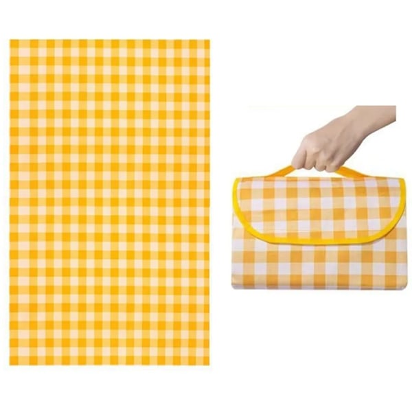 Picnic blanket, camping blanket waterproof 200 x 150 cm, picnic blanket with carrying handle, foldable, suitable for 4-6 people