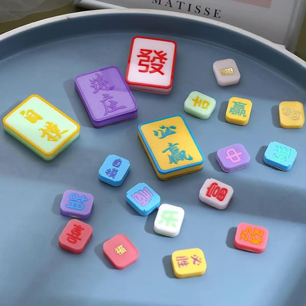 Mahjong Form Silikonform Øredobber Nøkkelring Laging Form Håndverksdekorasjon