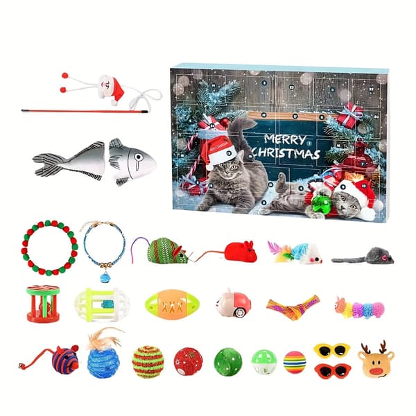 Julkalender för katter – Blindbox i plast, ingen ström, hem-/köksdekor