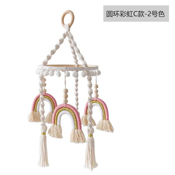 Regnbåge mobil vindspel, barnrum dekoration