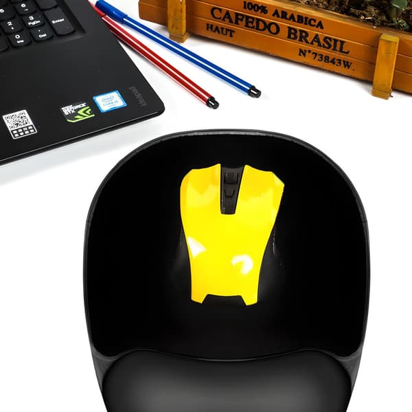 Musemåtte med gelpude 25x20 cm håndledsstøtte håndledspude ergonomisk gaming musemåtte