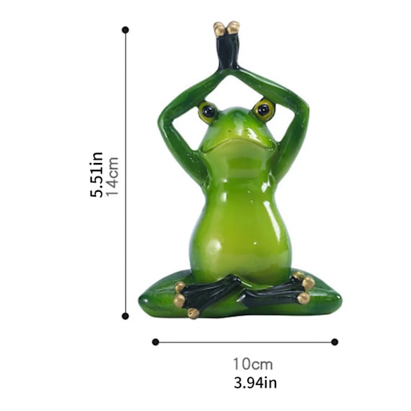 Frøfigurer havedekoration, yoga frødyr have statuer dekoration udendørs figurer til havekant skammel hegn skammel