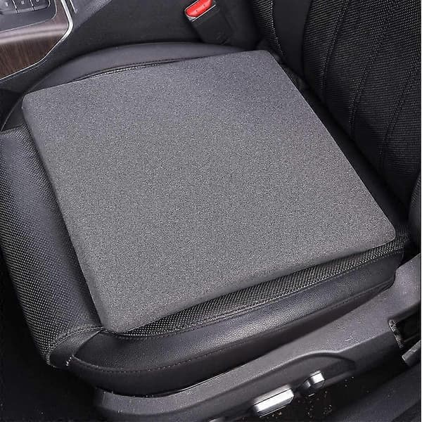 Neliönmuotoinen harmaa memory foam -istuintyyny