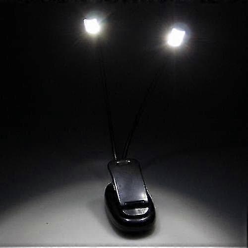 Clip-on 2-arm 4-LED Boklesing Notestativ Lys for Laptoper og E-boklesere