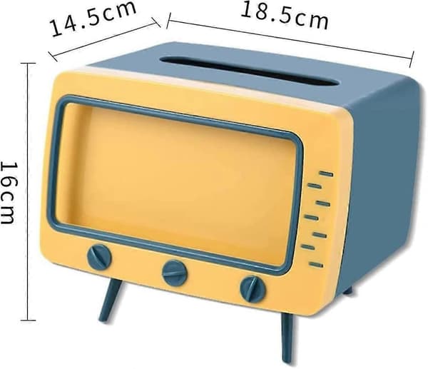Retro TV Tissue-Box & Telefonställ – Multifunktionell Köks-/Badrumsinredning