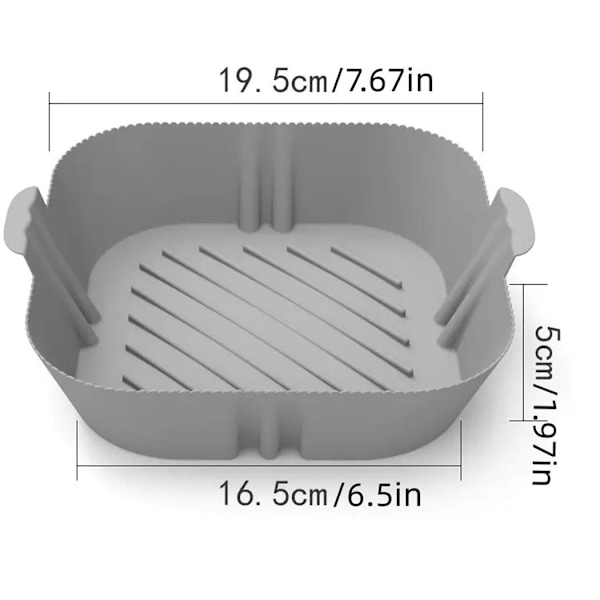 Firkantet Airfryer bageform, genanvendelig