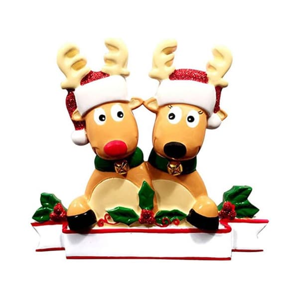 DIY Handskriven Ren Docka Älg Familj Julgransprydnad Dekoration-E