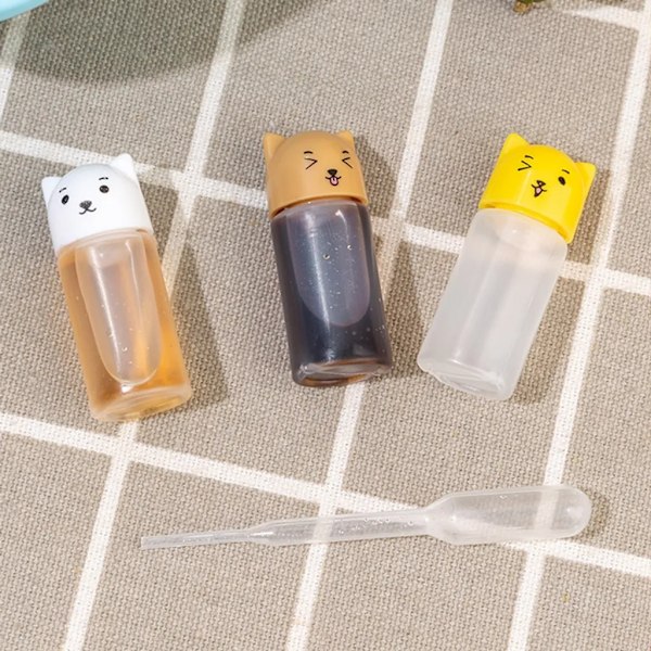 5-pack Mini Ketchupflaska Honungsflaska Bärbar Kryddflaska Såsflaska Salladsdressingflaska Pressflaska Besticklåda Lunchlåda Tillbehör