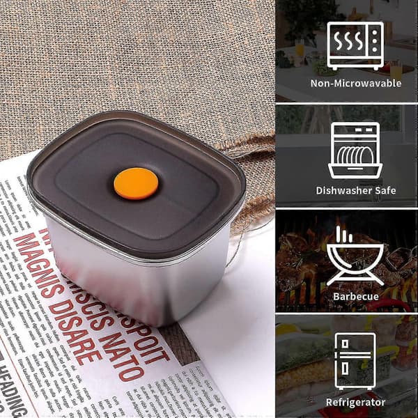 250 ml Matbeholder i rustfritt stål – Lufttett lunsj-/fruktfryserbeholder