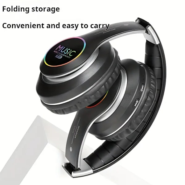 Letvægts foldbart trådløst Bluetooth-headset, dyb bas