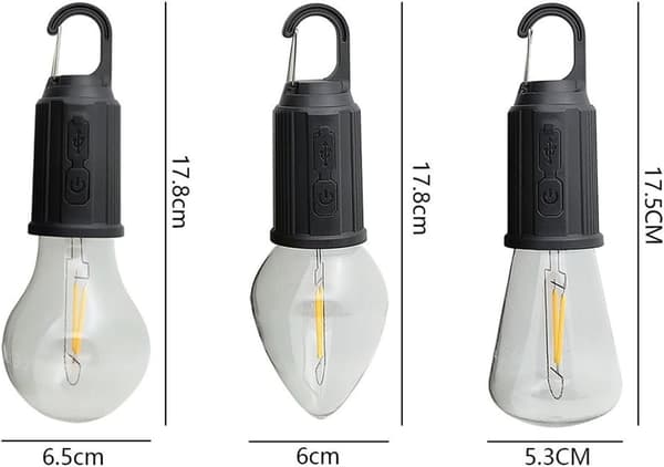 Udendørs genopladelig bærbar campinglampe