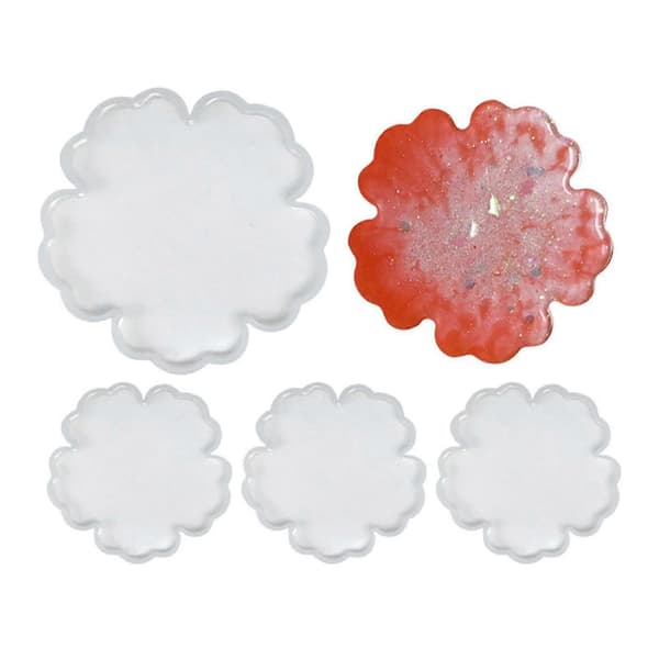 Kasse med blomsterbrikkeform silikone epoxy resin brikkeform egnet til DIY støbning
