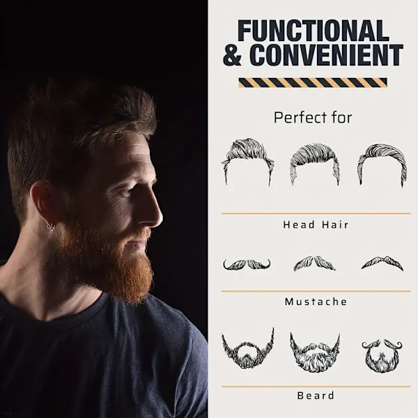 Herrskäggstrimningsset, multifunktionellt styling- och skönhetsset