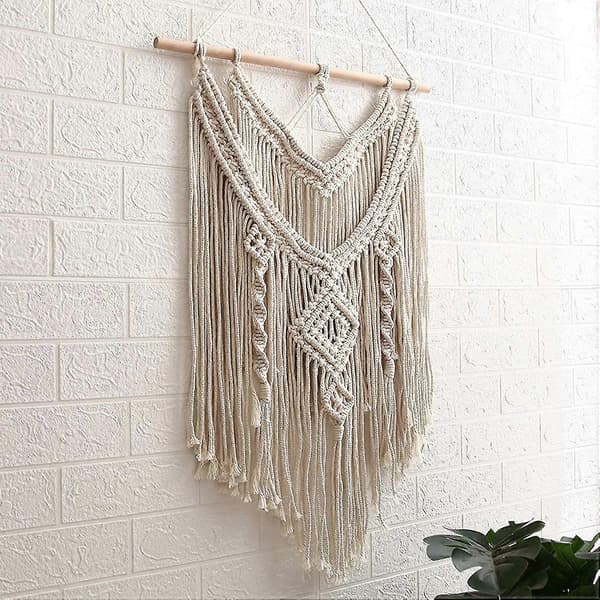 Spets väggbonad gobeläng väggdekoration vävd boho modern geometrisk heminredning