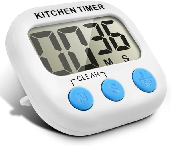 Kjøkken Timer, Nedtellingstimer, Stor Elektronisk LCD-skjerm, Minnetimer - 2-pakning