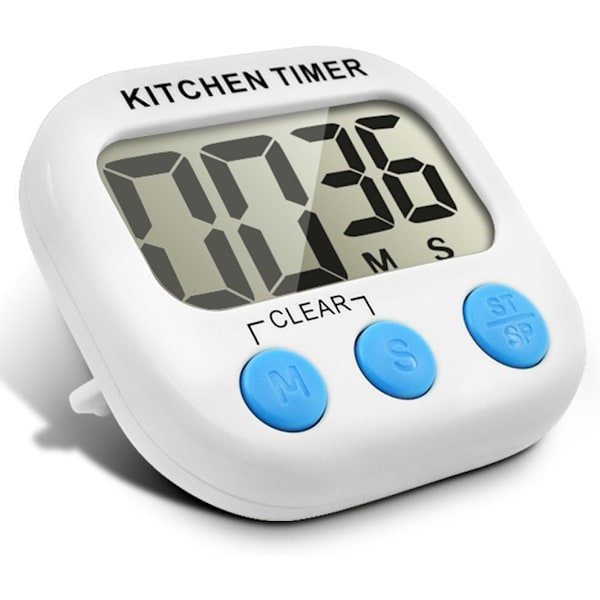 Kök Timer, Nedräkningstimer, Stor Elektronisk LCD-skärm, Minnestimer - 2-pack