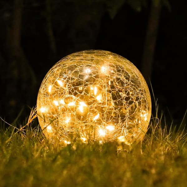LED solglas spricka globlampa, trädgårdslampa, utomhusdekoration