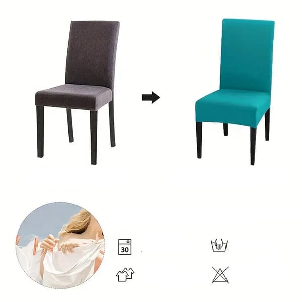 Sett med 4 elastiske stoltrekk Hjemmedekor Setebeskyttere
