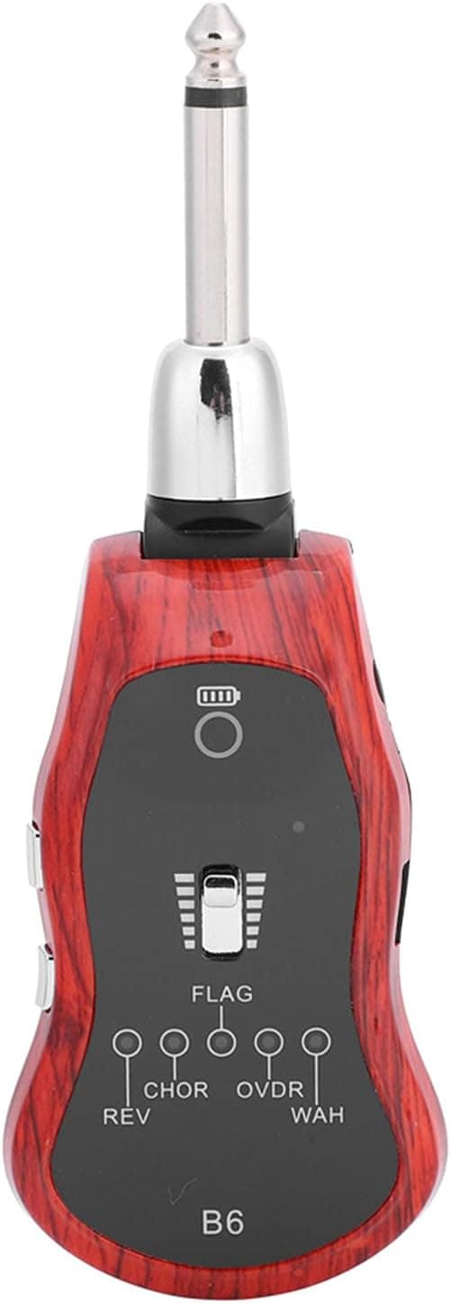 Mini Gitarrförstärkare, Portabel Uppladdningsbar Trådlös Gitarrsynt med Bluetooth, 5 Tonlägen, 6.35mm Anslutning