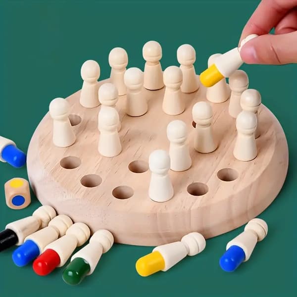 Färgminnes schack barns pedagogiska leksaker, minnesträning