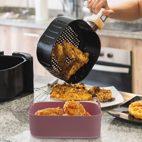 Firkantet erstatningskurv til airfryer - Pink