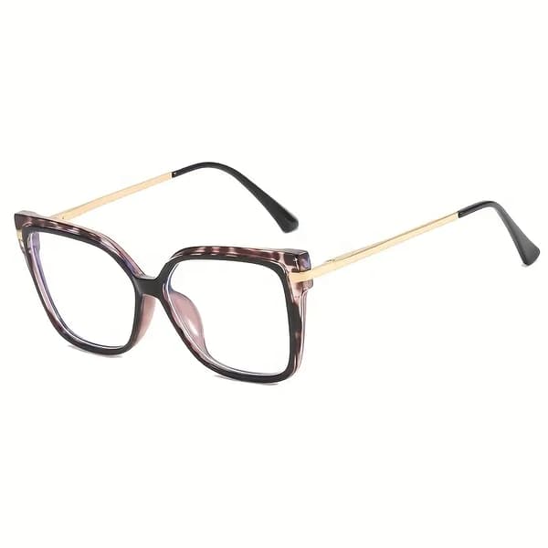 Fyrkantiga glasögon med transparenta linser i retrostil