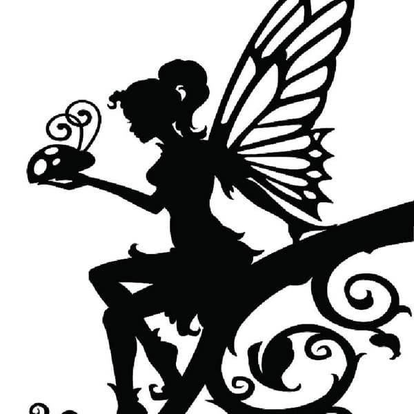 Metal Silhouette Fairy Garden Decor